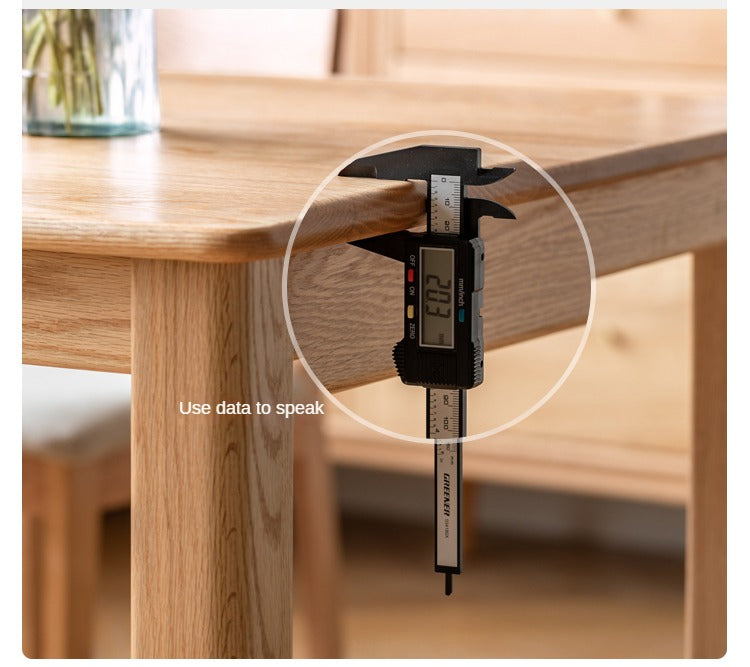 Oak, Ash Solid Wood Modern Dining Table