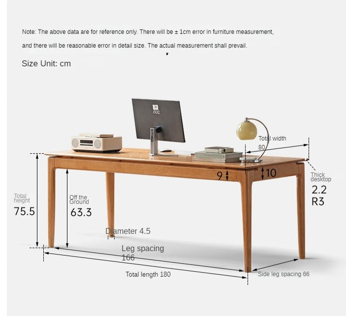 Cherry Solid Wood Large Office Table