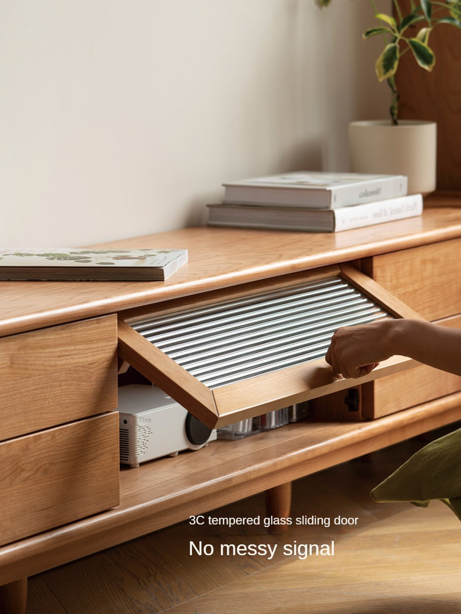 Cherry Solid Wood TV Stand.