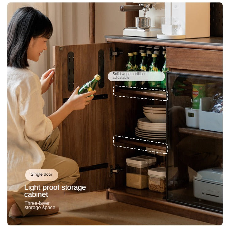Black Walnut, South American Walnut Solid Wood Sideboard, Buffet Cabinet