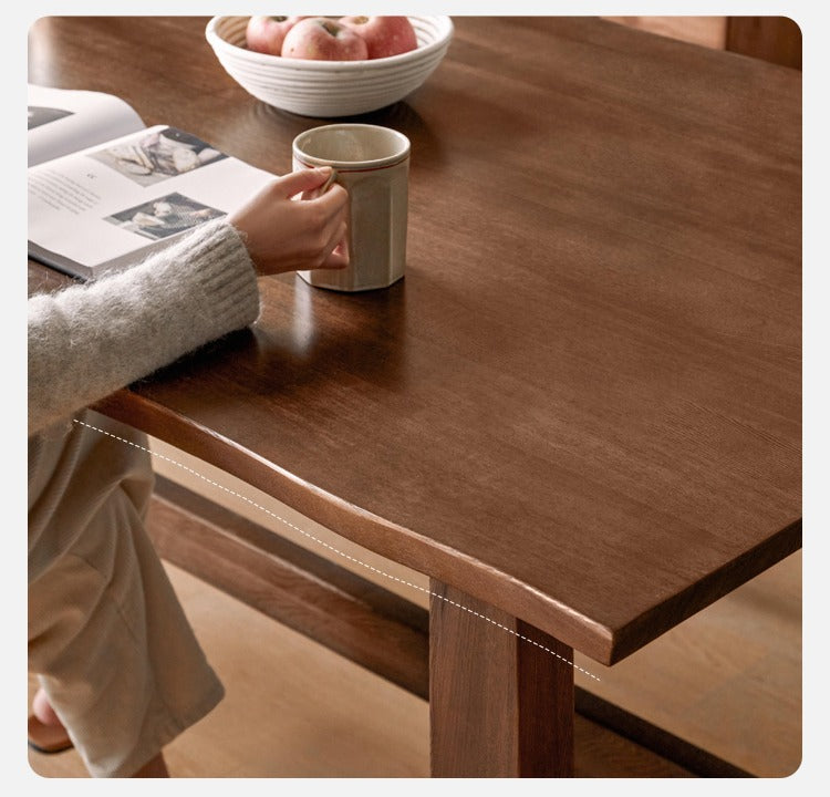 Ash Solid Wood Large Edge Table Dining