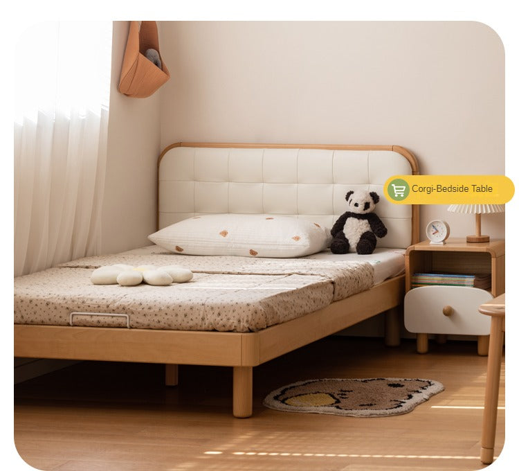Rubberwood, Beech Solid Wood Children's Soft Bed