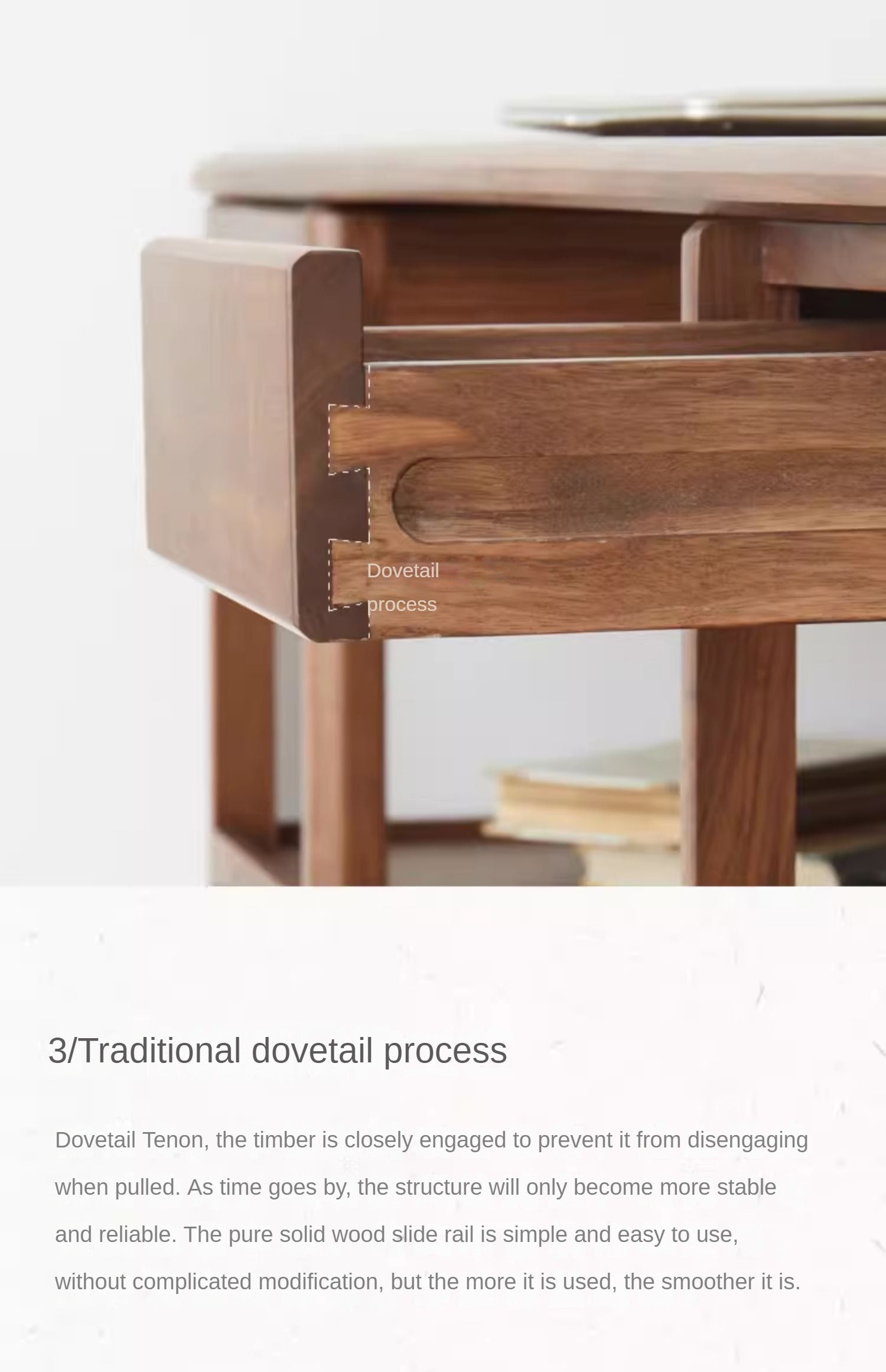 Black Walnut Solid Wood Modern Study Desk