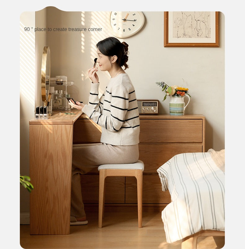 Oak Solid Wood Ultra Narrow Dresser.