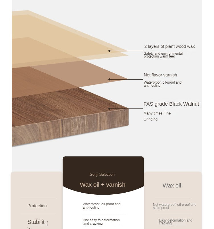 Black Walnut Solid Wood Tea Table
