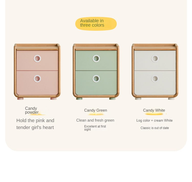 Beech Solid Wood Kids Nightstand