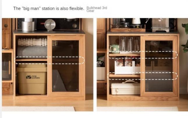 Oak Solid Wood Wall Hanging System, Storage Rack Combination