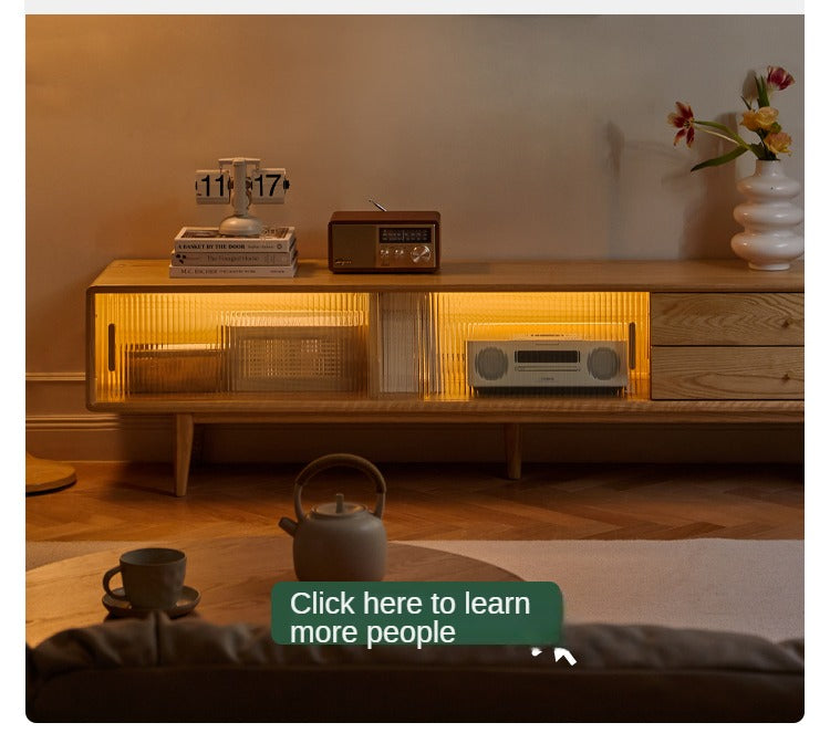 Oak, Beech, Rubber Solid Wood TV Stand