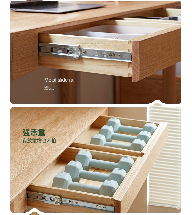 Oak solid wood desk with drawer "