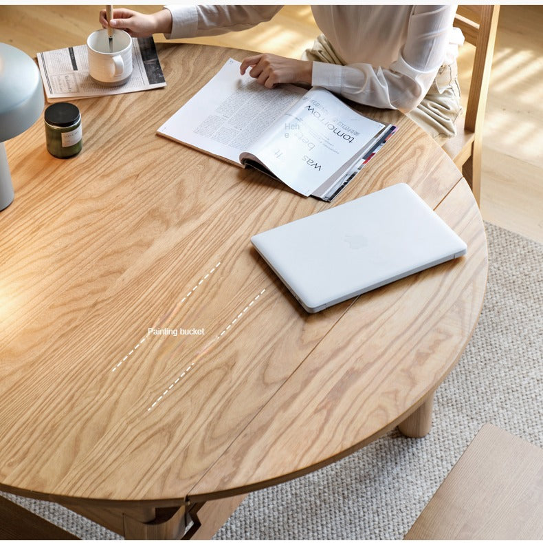 Ash, Cherry, Oak Solid Wood Folding Dining Table