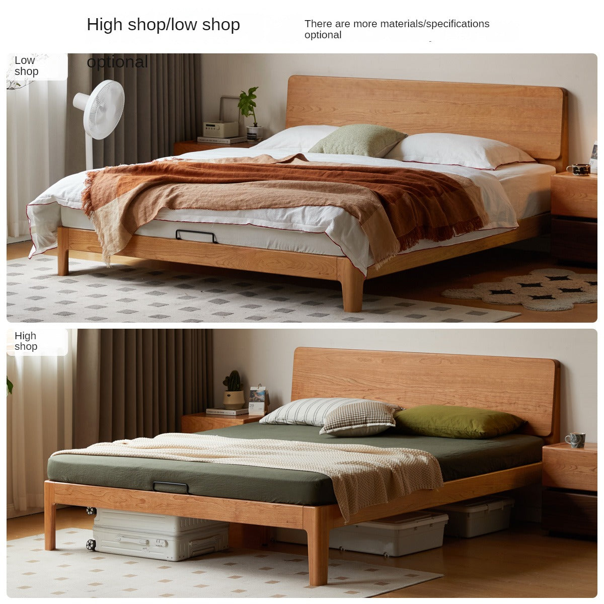 Cherry solid wood bed - SPECIAL PRICE