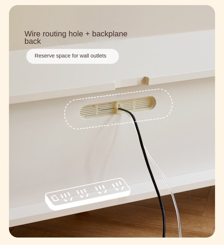 Rubber Solid wood French Cream Style TV Cabinet.