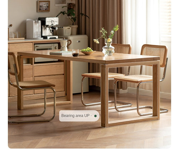 Beech, Oak Solid Wood Large Dining Table