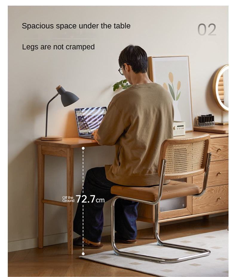 Oak Solid Wood Retractable Dressing Table.
