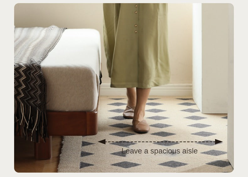 Poplar Solid Wood Retro Edge Bed