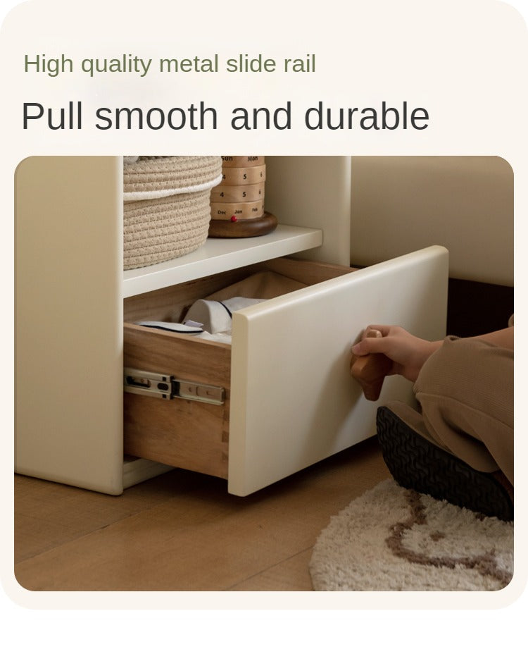 Poplar Solid Wood Clothes Hanger Nightstand-