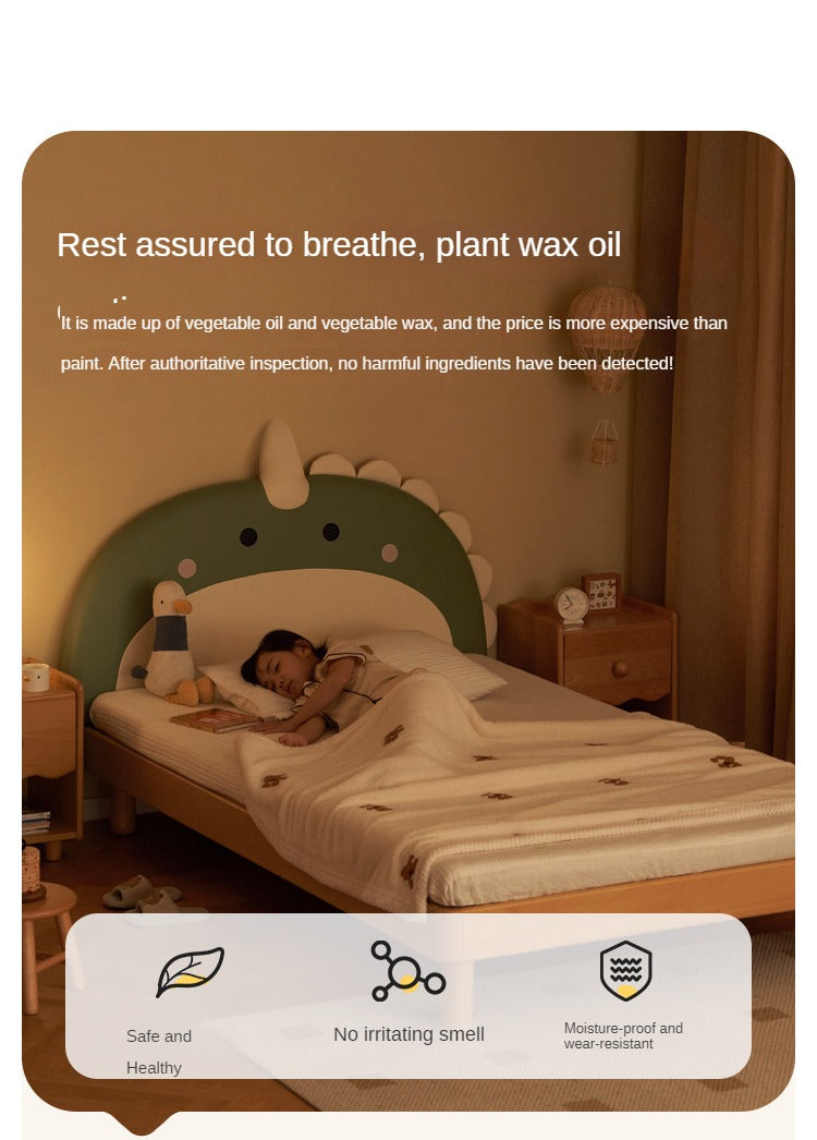 Organic Leather Children's Dinosaur Bed Cartoon Bed<