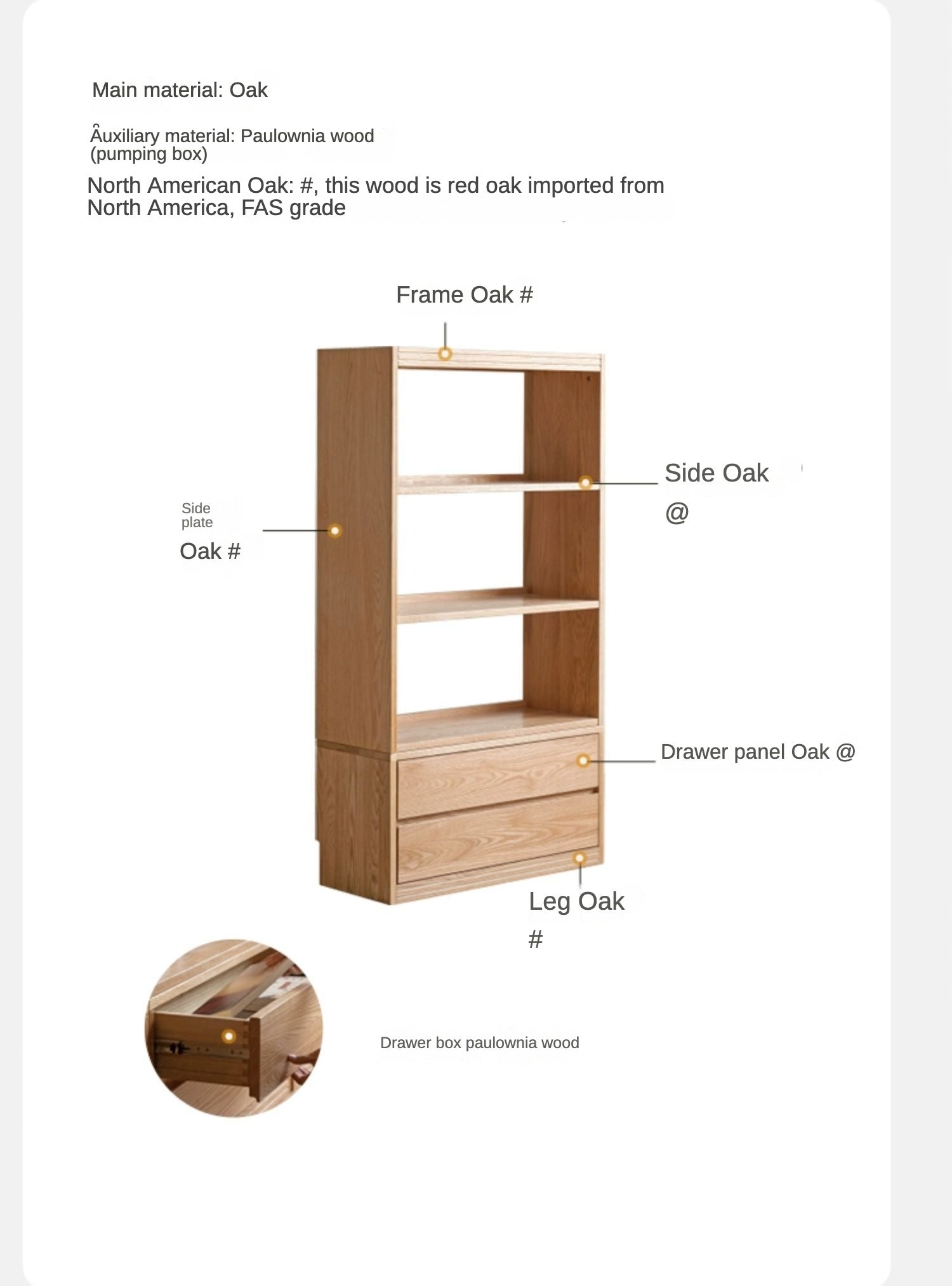 Oak Solid Wood Floor To Ceiling Bookshelves