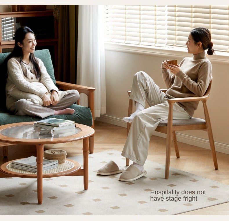 Ash Solid Wood Elegant Armchair