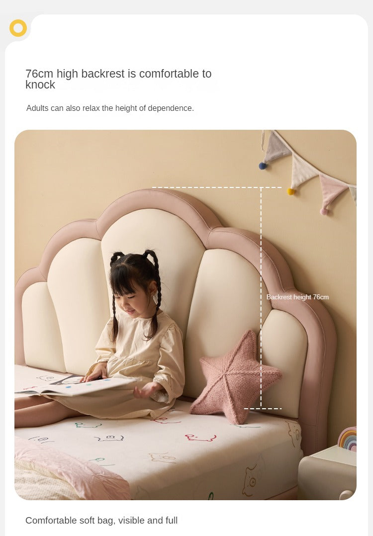 Organic Leather kid's Bed princess bed<