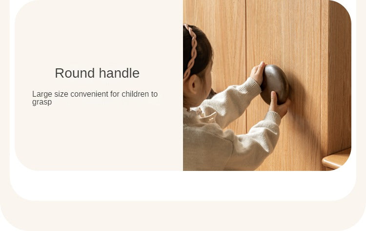 Oak Solid Wood Children's Sliding Door Wardrobe