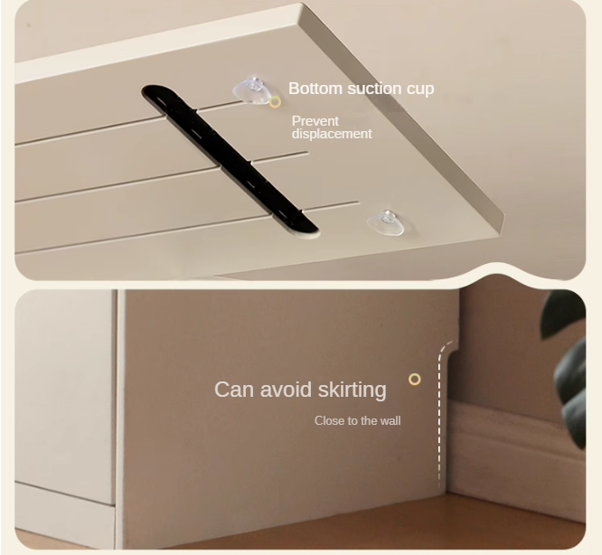 Solid Rubberwood Cream Style Vanity Table Integrated Drawer.