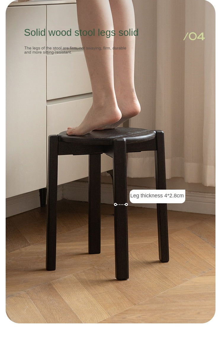 Oak Solid Wood Stacking Stool