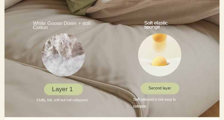 Oak Solid Wood Cream Style Sofa.