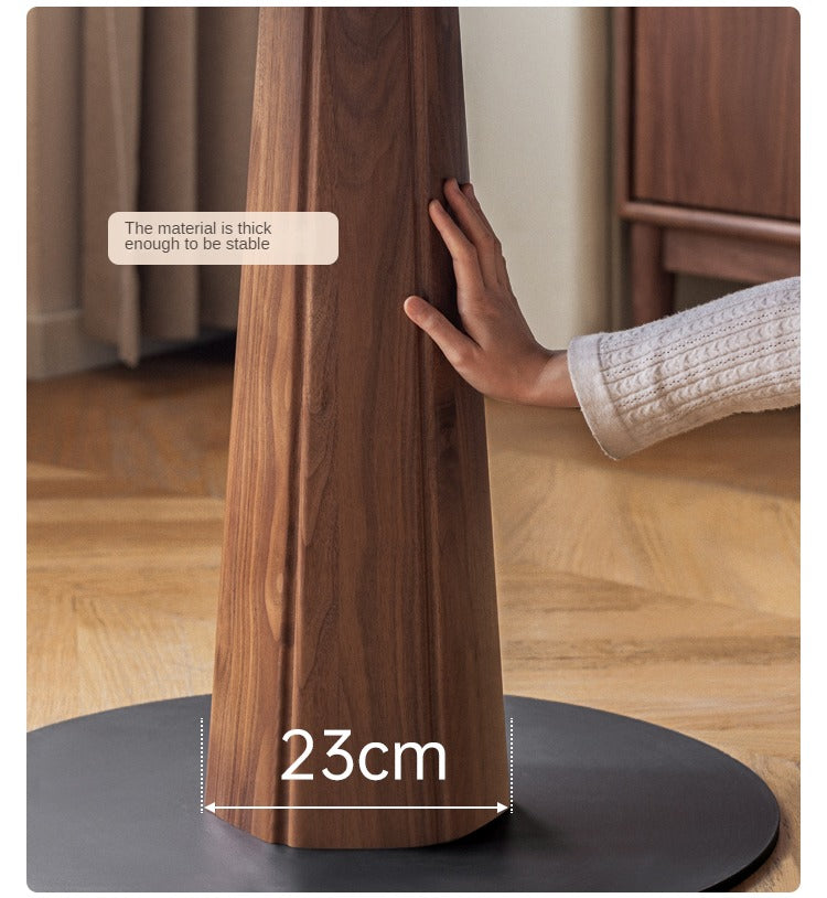 Sandalwood, Black Walnut Solid Wood Round Dining Table