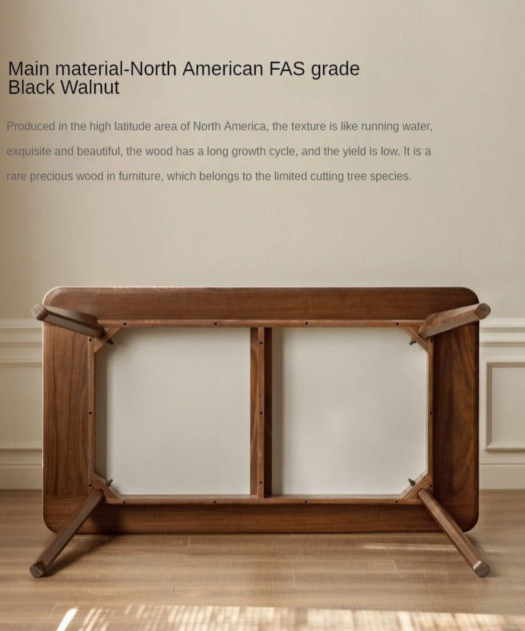 Ash, Black Walnut Solid Wood Slate Dining Table