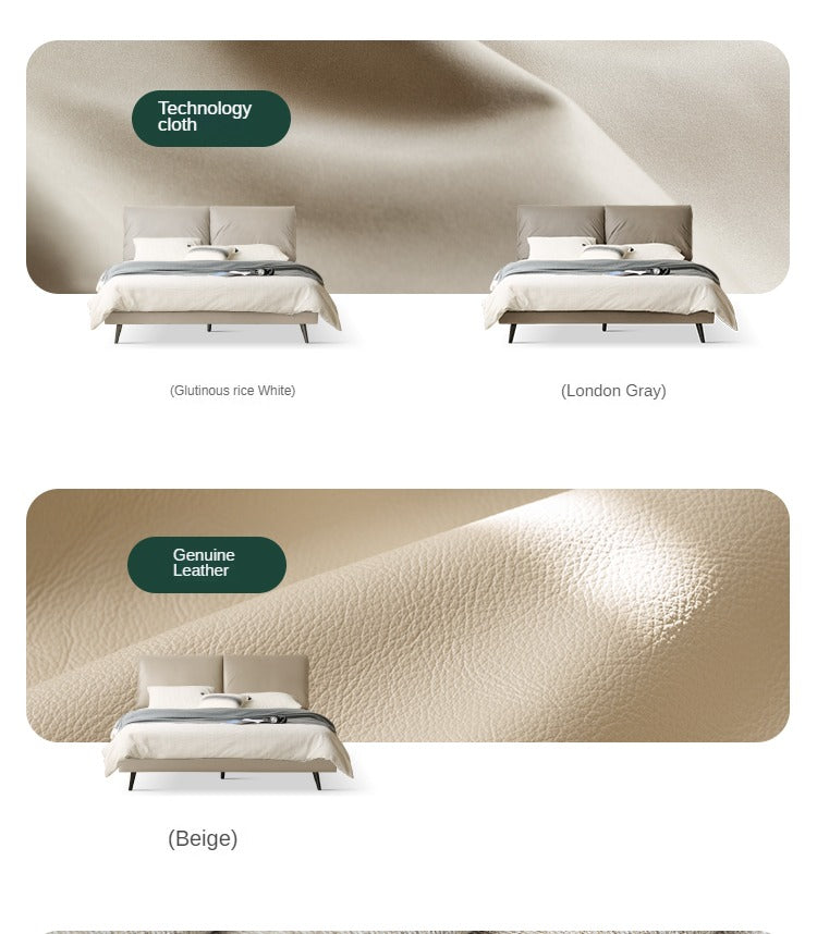Technological Fabric Bed,Genuine Leather Bed