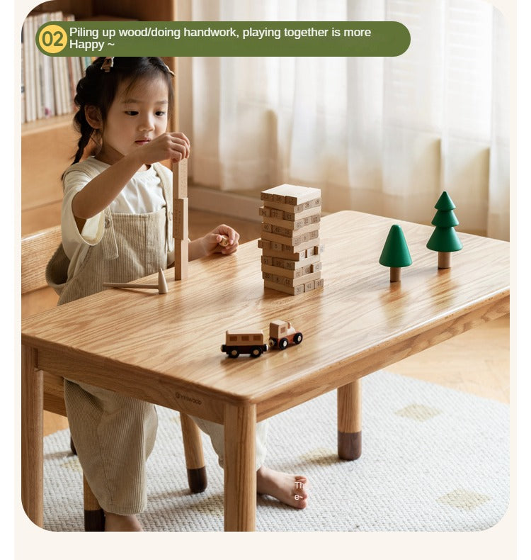 Oak Solid Wood Handmade Children's StudyTable