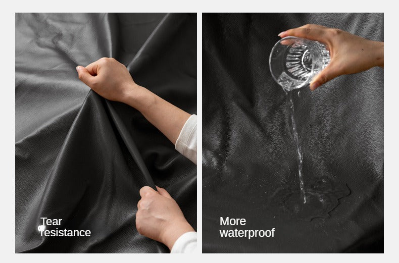 Teak, Black Walnut Solid Wood Genuine Leather Suspended Bed with Light