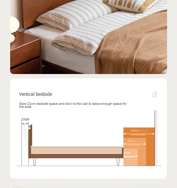 Poplar Solid Wood Bed Medieval Style Bed