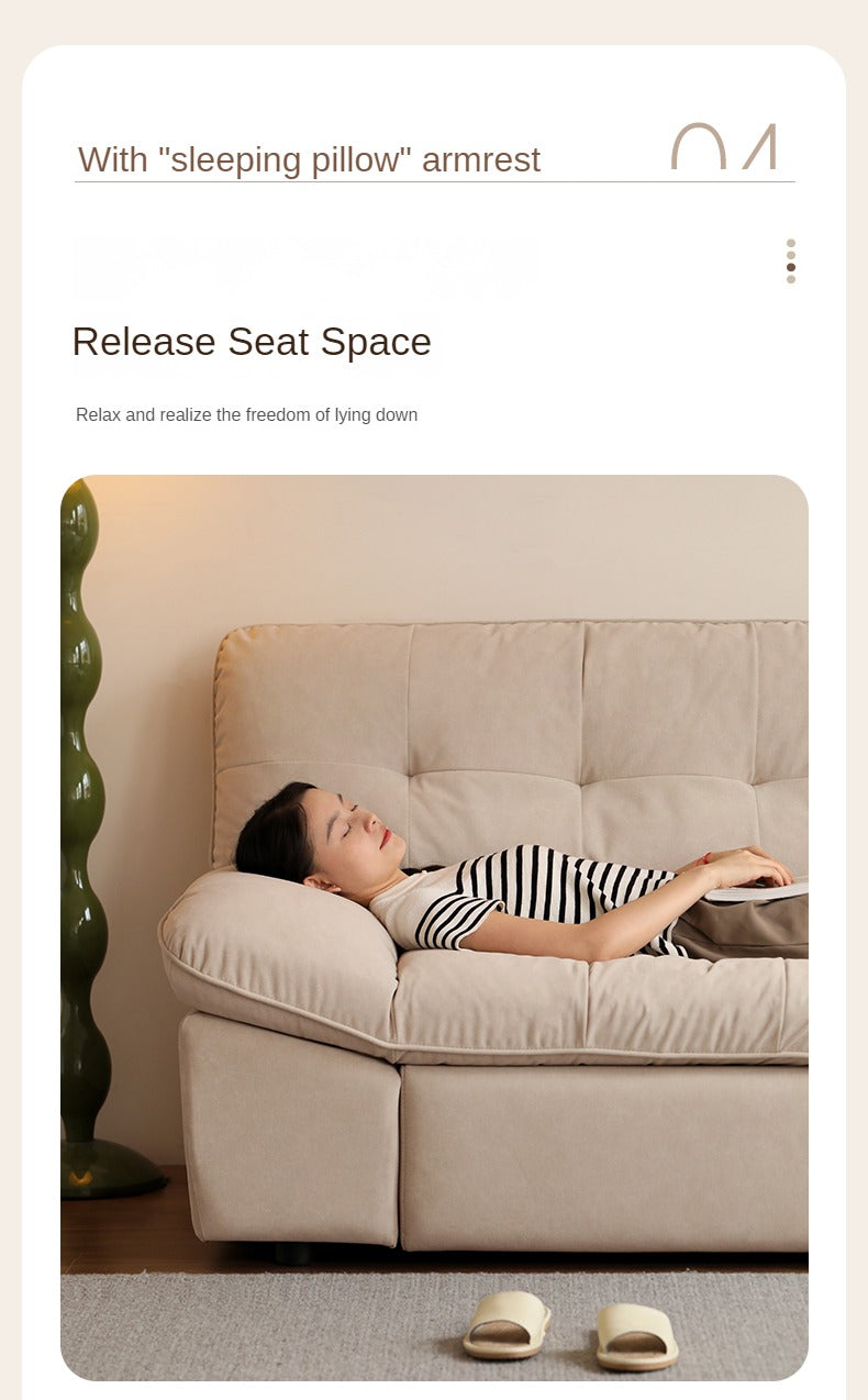 Fabric Sofa Italian Minimalist White Cloud Sofa.