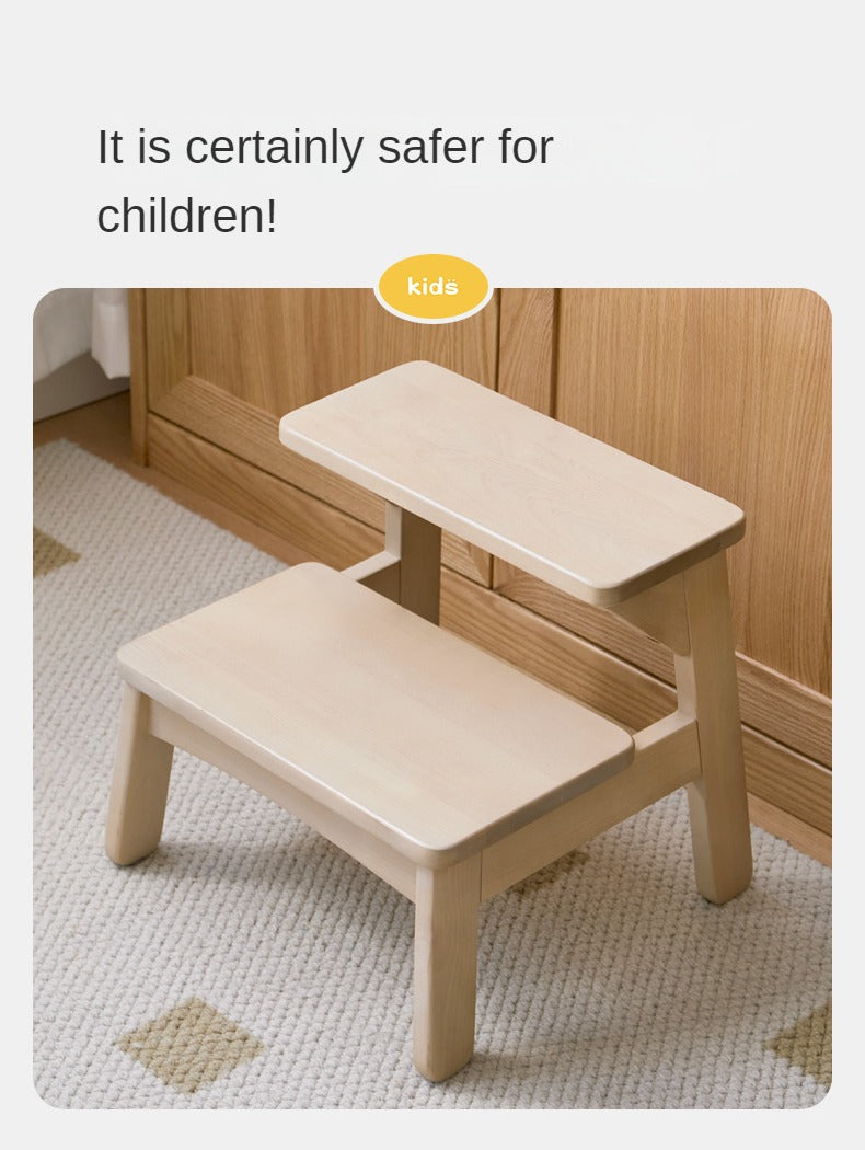 Birch Solid Wood Kids's Multifunctional Low Foot Stool
