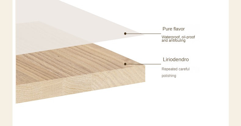Solid RubberWood Wood Desk Bookshelf Integrated Study Table