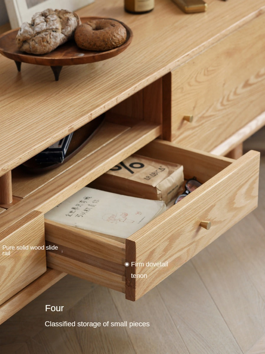 Oak Solid Wood TV Stand.