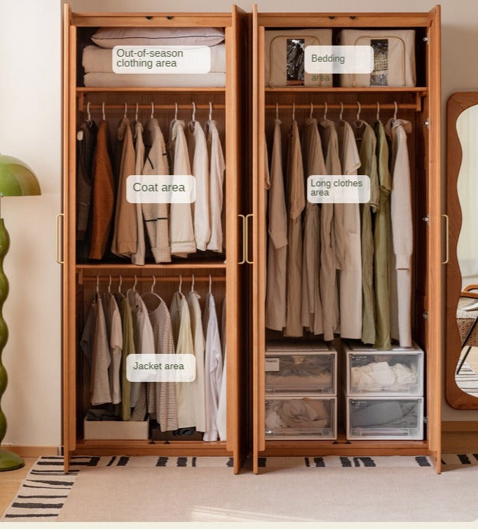 Cherry Solid Wood Vintage Wardrobe.
