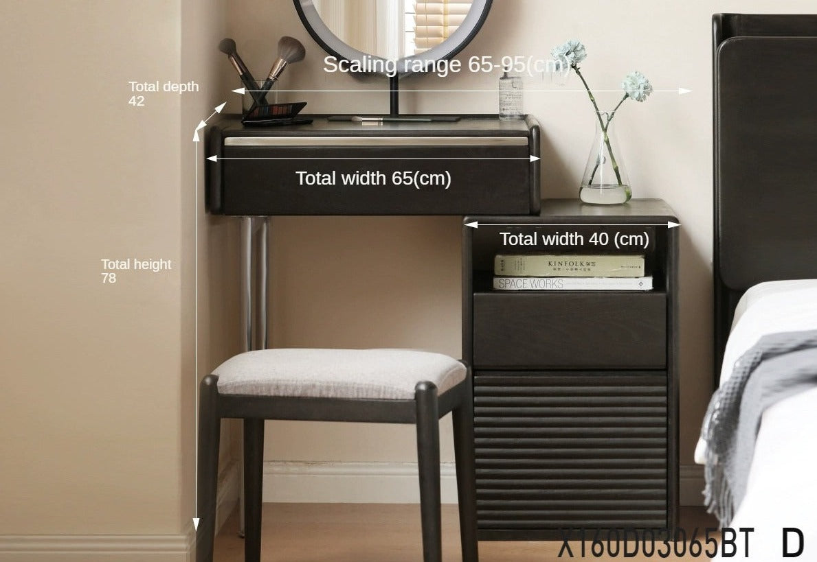 Oak Solid Wood Telescopic Dressing Table.