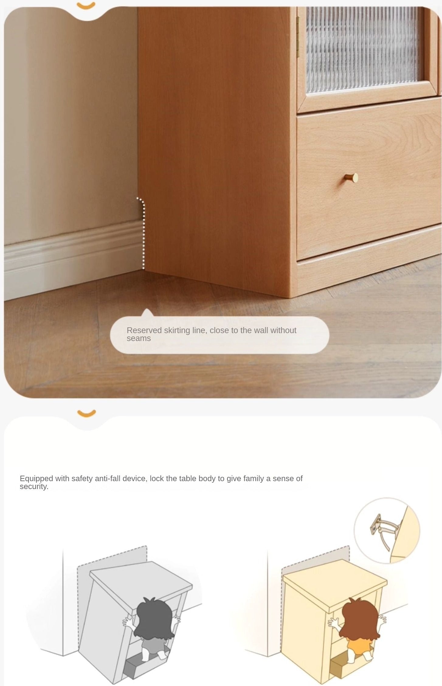 Beech Solid Wood Bookcase Combination Cabinet