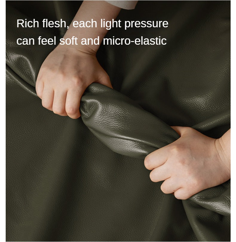 Black Walnut Solid Wood Leather Sofa.