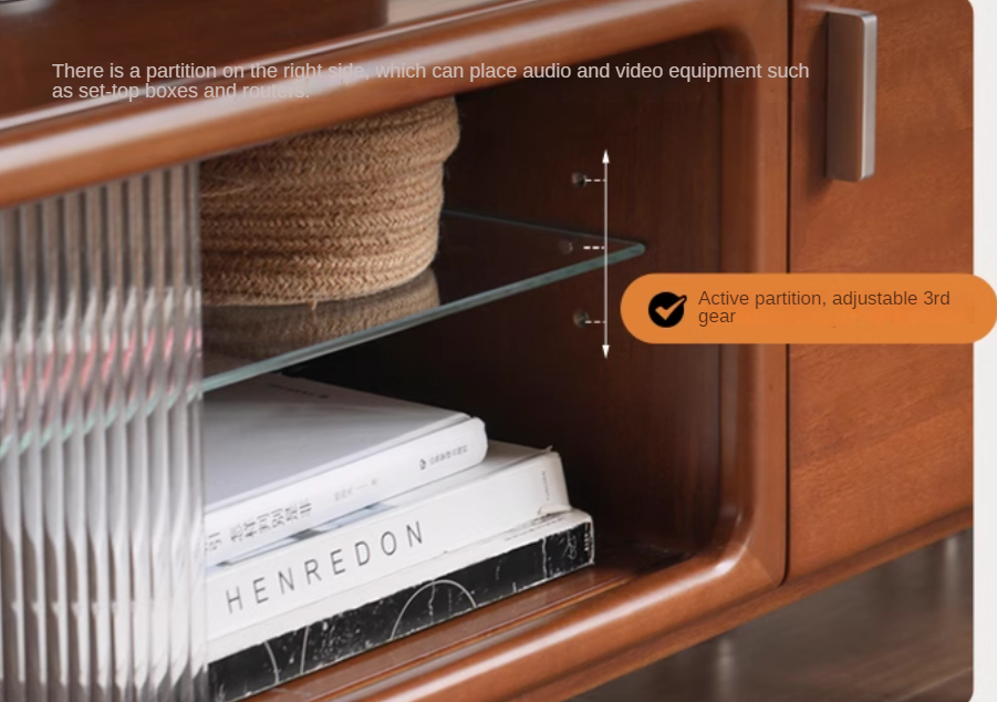 Poplar Solid Wood Retro High Locker TV Cabinet.