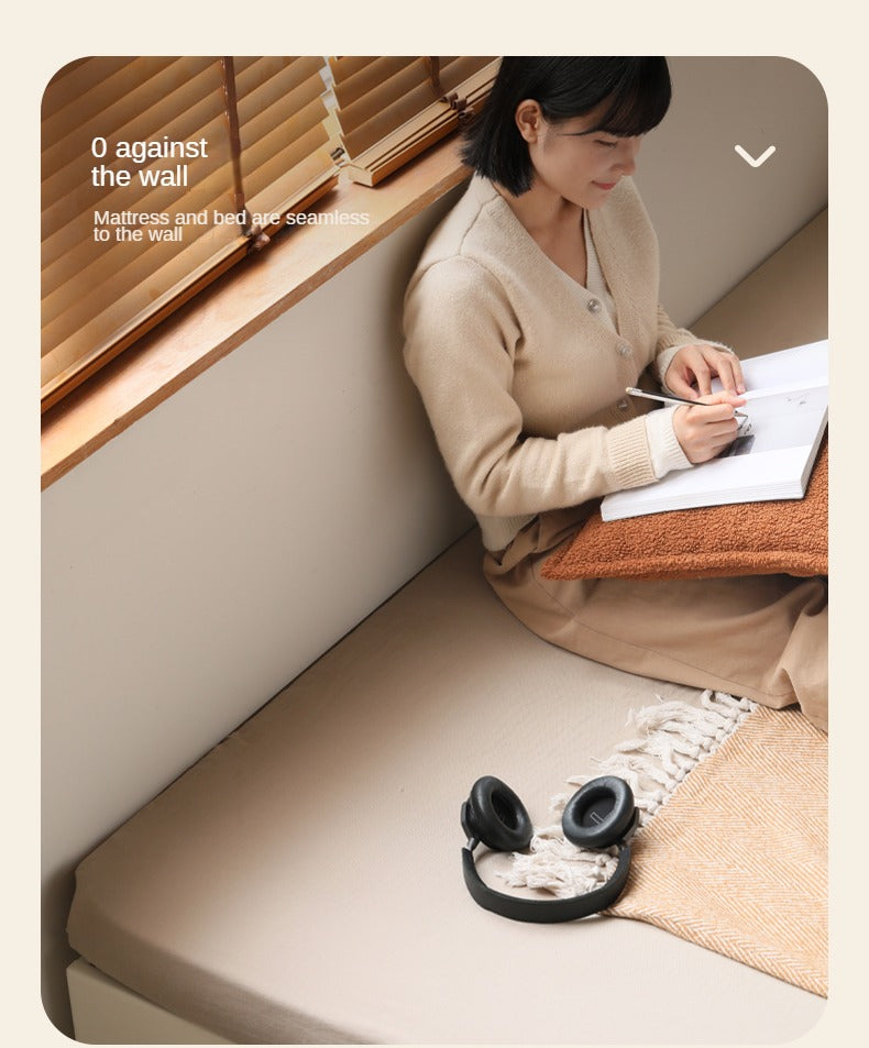 Rubber Wood Solid Wood White Open Box Bed