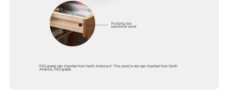 Oak Solid Wood Office Desk Bottom Divider