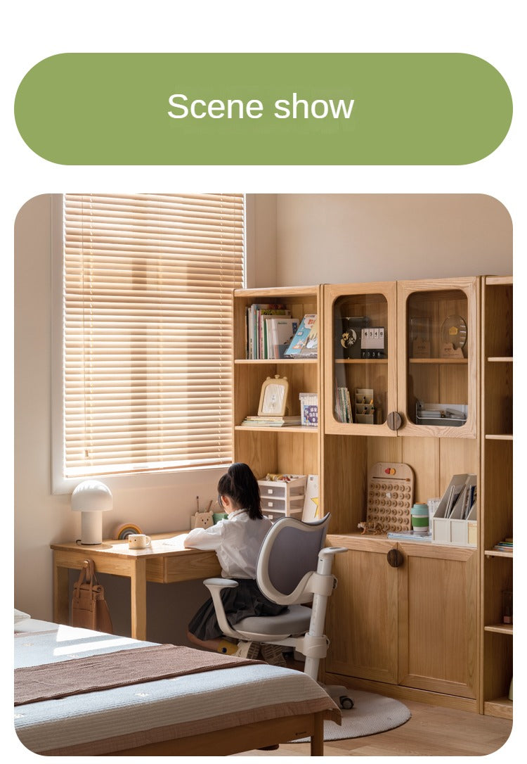 Oak Solid Wood Small Kids Bookshelf.