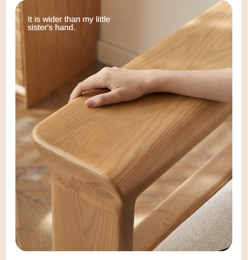 Ash solid Wood Modern Straight Sofa.