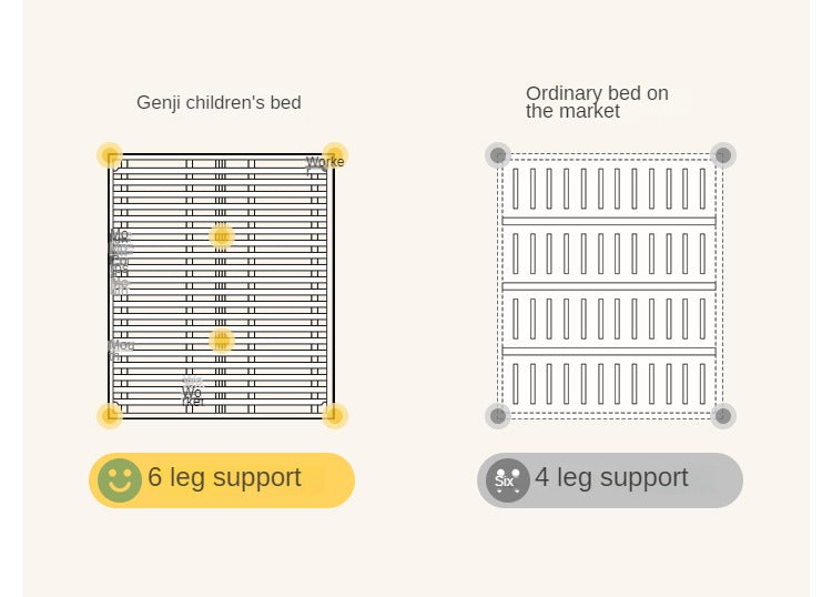 Beech solid wood Children's Soft Bed<