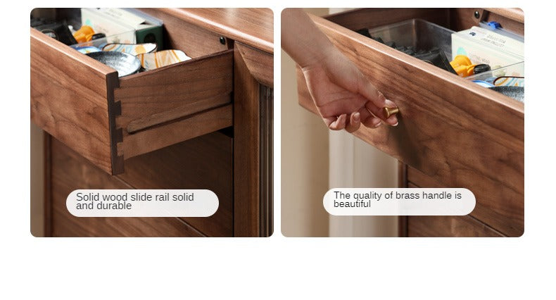 Black Walnut , South American Walnut Solid Wood Sideboard, Buffet Cabinet