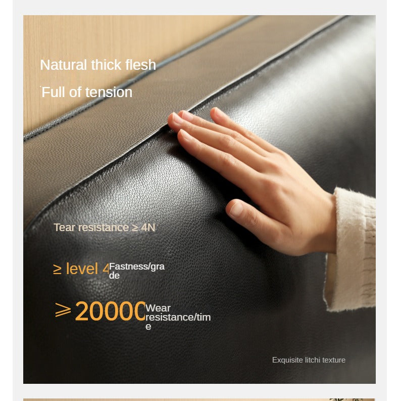 First Layer Of Yellow Cowhide Black Bed